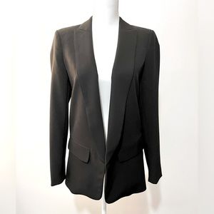 White House Black Market Relaxed Blazer Jacket Open Front Like New in Black Sz 4